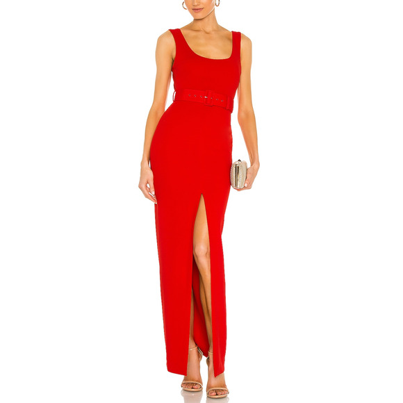 Solace London 'Tara' Red Polyester Maxi Dress Size 2 - Picture 1 of 4